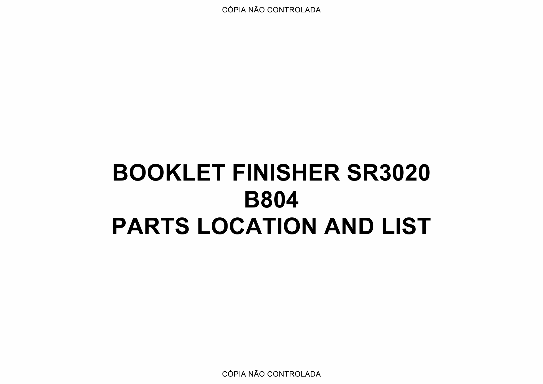 RICOH Options B804 BOOKLET-FINISHER-SR3020 Parts Catalog PDF download-1